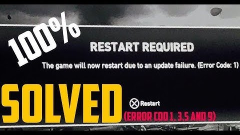 COD WW2 Error code 1, 3 , 5  and 9 fix (100% Works)