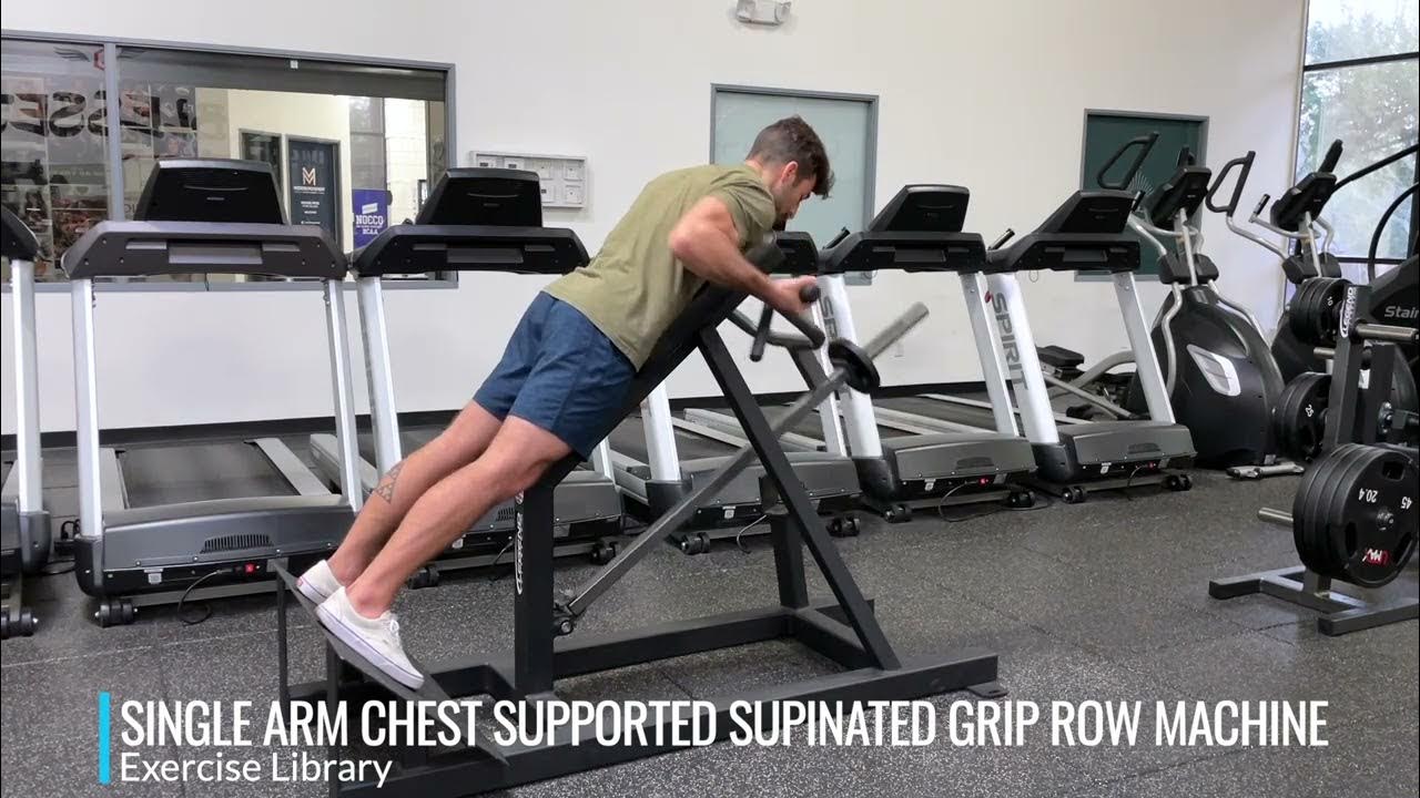 Single Arm Supinated Grip Chest Supported Row Machine YouTube