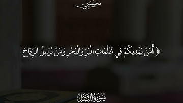 ما تيسر من سورة النمل الشيخ محمد بن علي العمري
