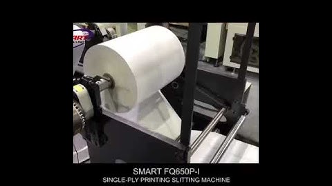 Slitting machine with flexo print