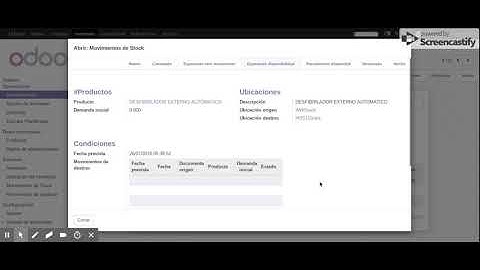 Inventario, transferencias - Odoo