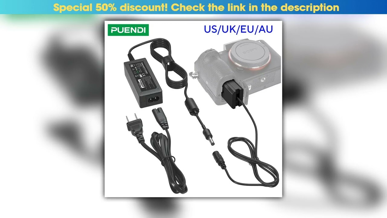 ACPW20 NPFW50 Dummy Battery AC Power Supply Adapter DC Coupler kit for Sony Alpha ZVE10 A5100