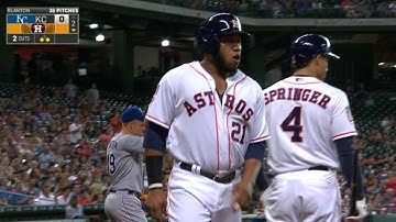 KC@HOU: Castro brings home Singleton with a sac fly