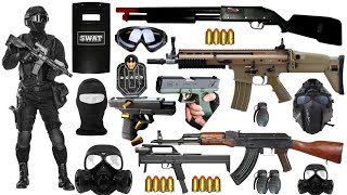 Special Forces Military Toy Gun Set, Watergun, Soft Bullet, Sniper, Ak47, M16, Machine Gun, Nerf 66