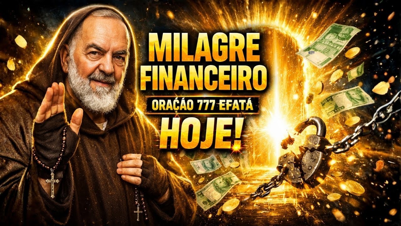 MILAGRE FINANCEIRO HOJE: ORAÇÃO 777 EFATÁ DE PADRE PIO: ABRE CAMINHOS E DESTRAVA O DINHEIRO HOJE