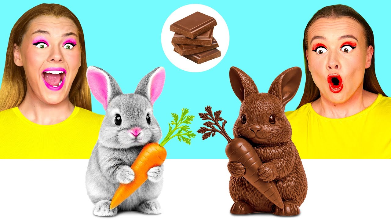 Челлендж. Шоколадная Еда vs Настоящая еда | Безумные Ситуации на Кухне от Fun Challenge