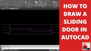 How to draw a sliding door #autocad #door #tips #tutorial