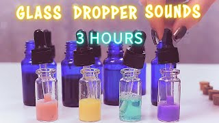 ASMR The Ultimate Glass Eye Dropper Sounds✨ Water 💦 Lid , Tapping (3 Hrs, No Talking)