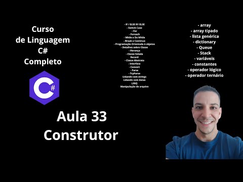 Aula 33 - Construtor - Curso C# Completo Grátis 2025 - Curso de programação
