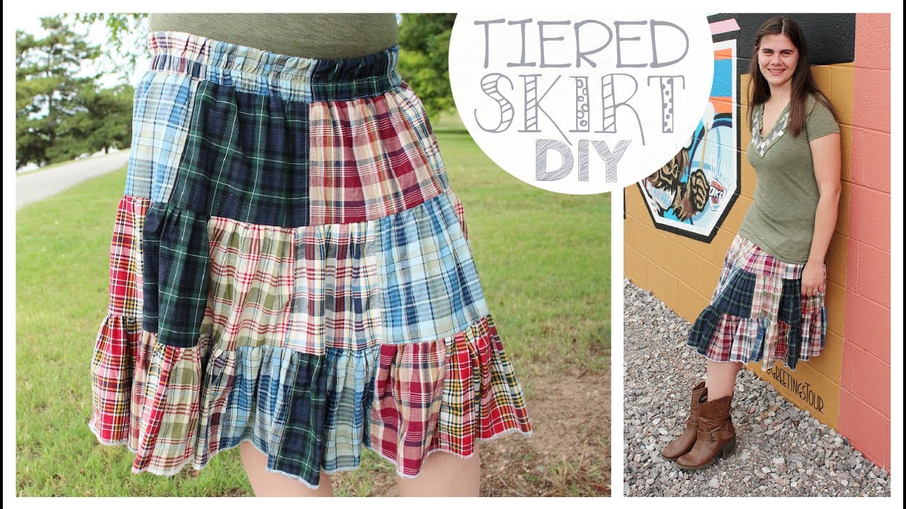 Tiered Twirly Skirt How to | Curtain to Clothes Refashion | Whitney ...