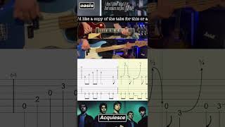 Acquiesce - Oasis - Lead Guitar - Bass - Lesson - Rolling Tab - Cover - Demonstration #oasisreunion