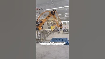 Industrial robots into the factory work, how many jobs left for humans?#factory #industrialrobot