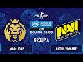 CS:GO - Natus Vincere vs. MAD Lions [Train] Map 2 - IEM Beijing 2020 Online - Group A - EU