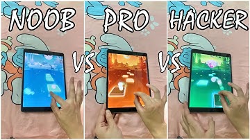 Tiles Hop: EDM Rush! - NOOB vs PRO vs HACKER - BEST RECORD🔥?!!