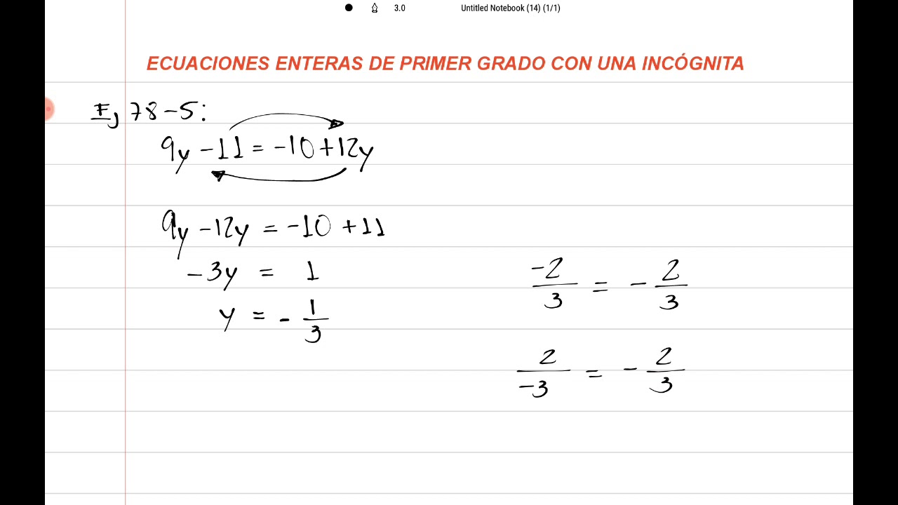 ECUACIONES DE PRIMER GRADO CON UNA INCÓGNITA - YouTube