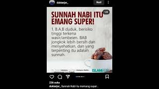 Sunnah nabi itu emang super, BAB duduk berisiko terkena wasir  ???❤️ (05-08-2023|18.03) shorts