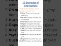 10 Example sentences of Interjection #english#englishlanguage#shorts#shortsfeed