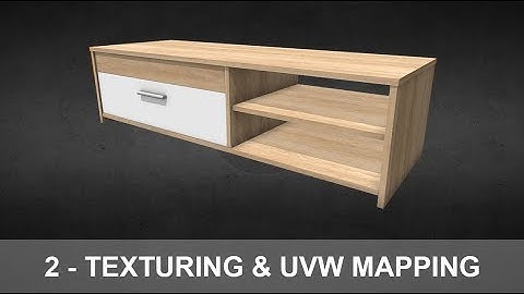 02- Texturing and uvw mapping lowpoly 3D furniture