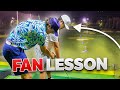 We Gave a Fan his FIRST Lesson Ever!