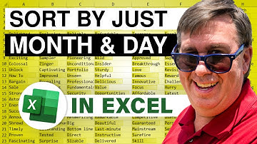 Excel - Sort by JUST Month and Day, ignoring years - Excel - Episode 1682
