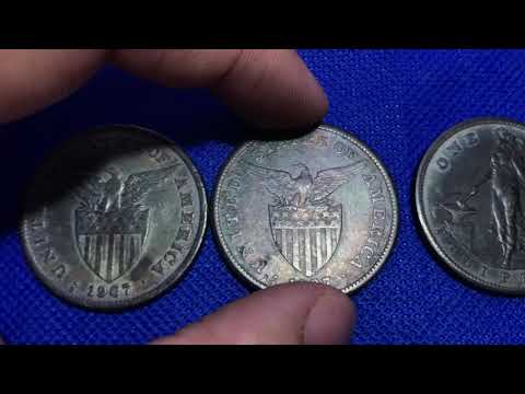 1907 - 1909 - 1910 ONE PESO FILIPINAS COIN $2,000.00???