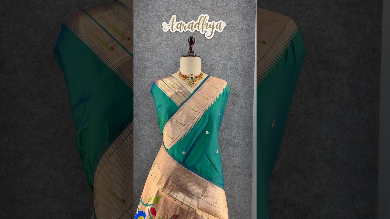 Kanchivaram Paithani Silk Big Parrot Zari Border Saree