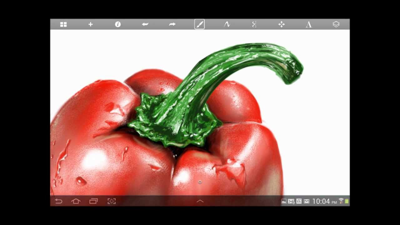 Red pepper - digital drawing - YouTube