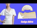 Cắt may Áo cổ đổ, tay cánh tiên đẹp cực dễ dàng|design shirts |basic Sewing techniques |LenaSewing