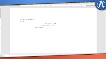 Script Writing in Microsoft Word