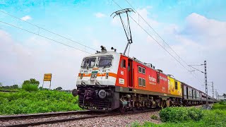 [4 In 1] FORTUNE LIVERY BRC WAP-7 WITH HIGH RISE PANTOGRAPH HAULING INDORE-DELHI WEEKLY SPECIAL IR.