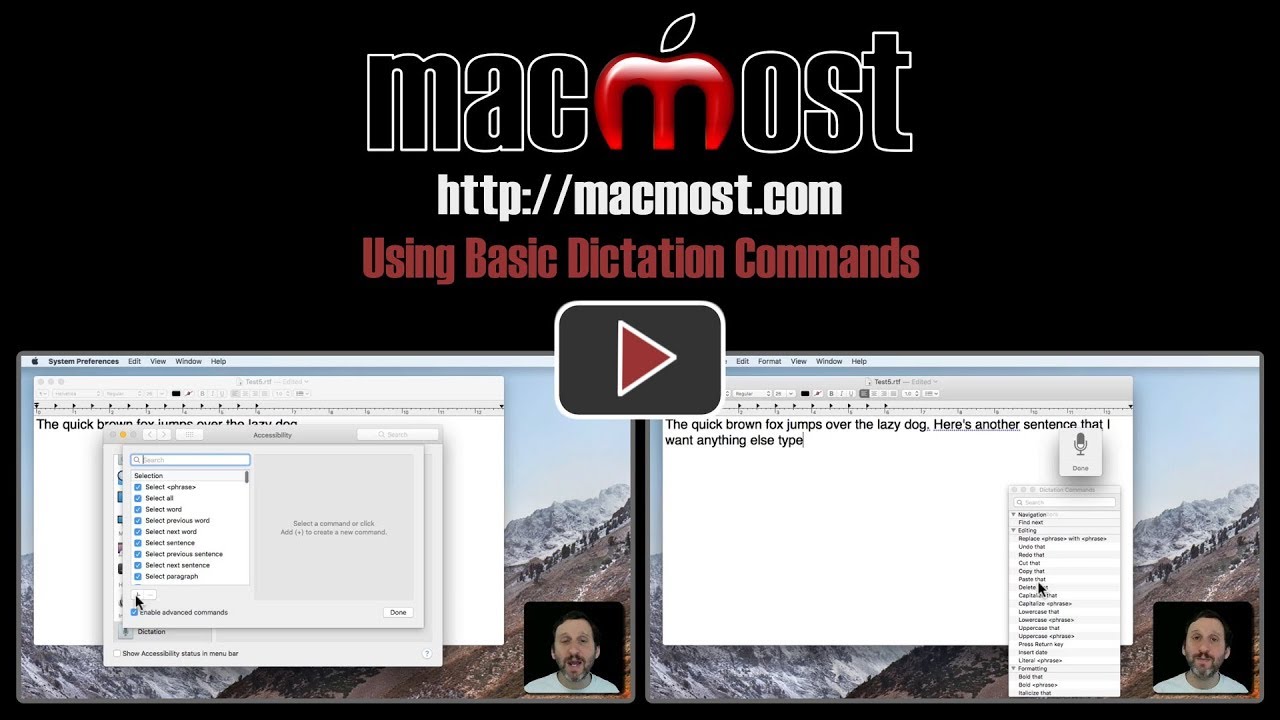Using Basic Dictation Commands (#1615) - YouTube