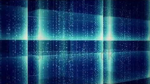 stock footage data in cube and matrix text