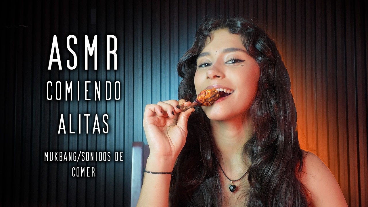 ASMR Comiendo Alitas BBQ 🍗 Mukbang y Charla Relajante (Eating Sounds)
