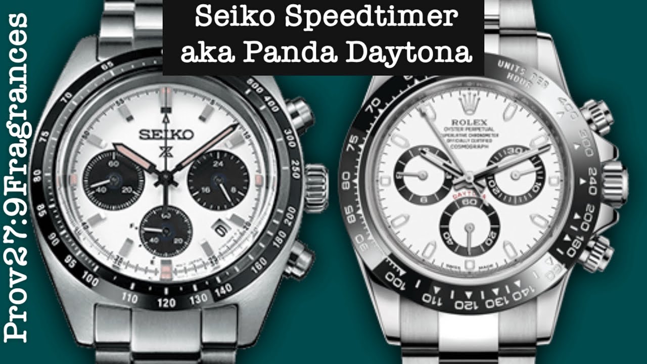 Seiko SSC813 Speedtimer Panda Daytona vs Rolex Panda Daytona - YouTube