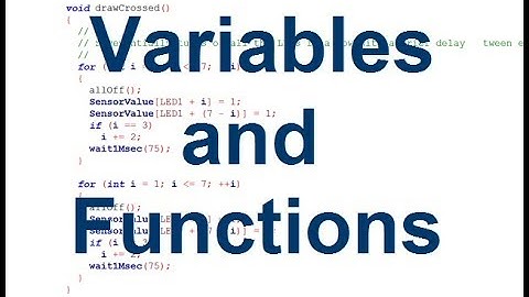 3.1.5 Variables and Functions