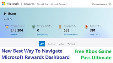New Best Way To Navigate Microsoft Rewards Dashboard. Get Free Xbox Game Pass Ultimate Monthly.