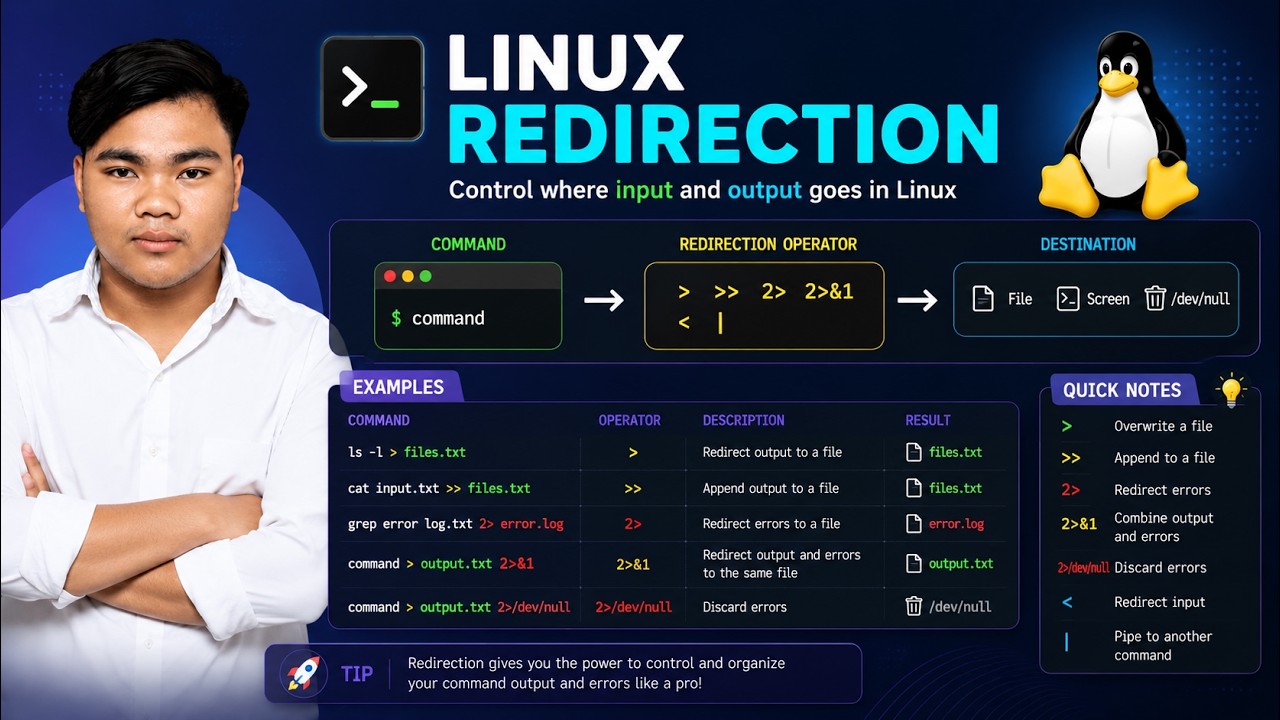 Redirection | In linux Ubuntu Server - YouTube