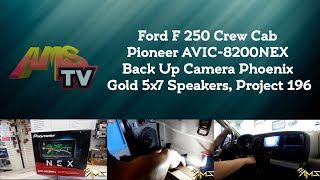 Car stereo installation on this Ford F-250 with Phoenix Gold in Los Angeles