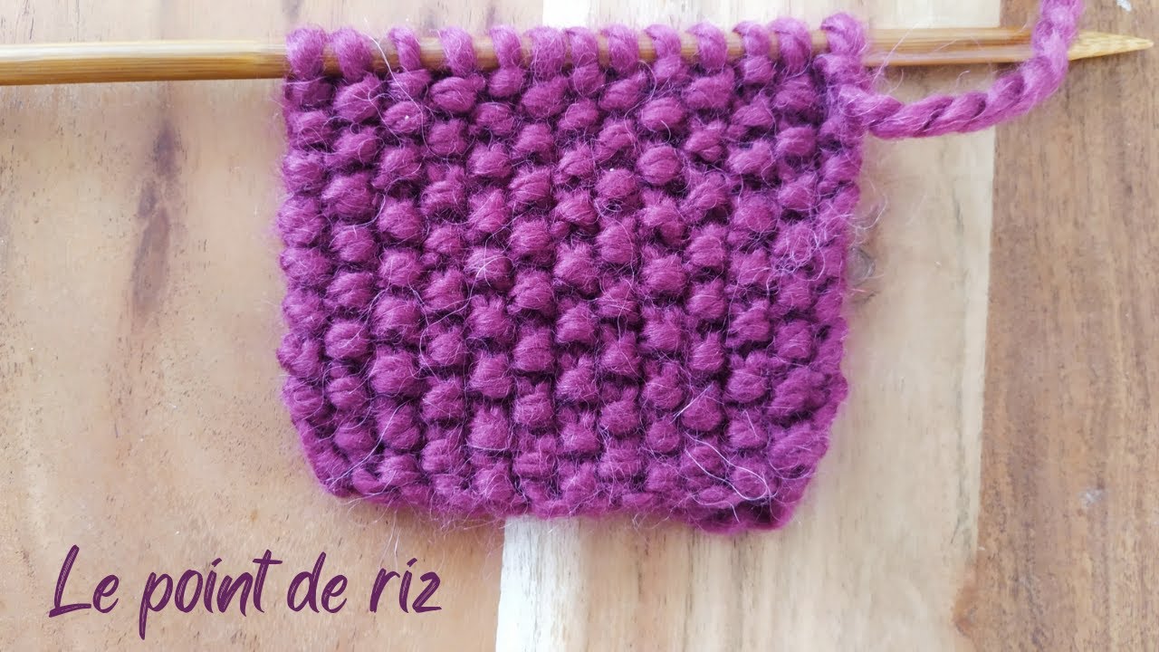 Tutoriel tricot point de base - Point de riz - Leçon 14