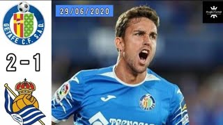 Getafe Vs Real Sociedad 2 - 1 Highlights Live Y Es La Liga Santander Resúmenes Fútbol 2020