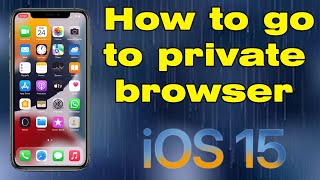 How to go to private browser on iOS 15 screenshot 4