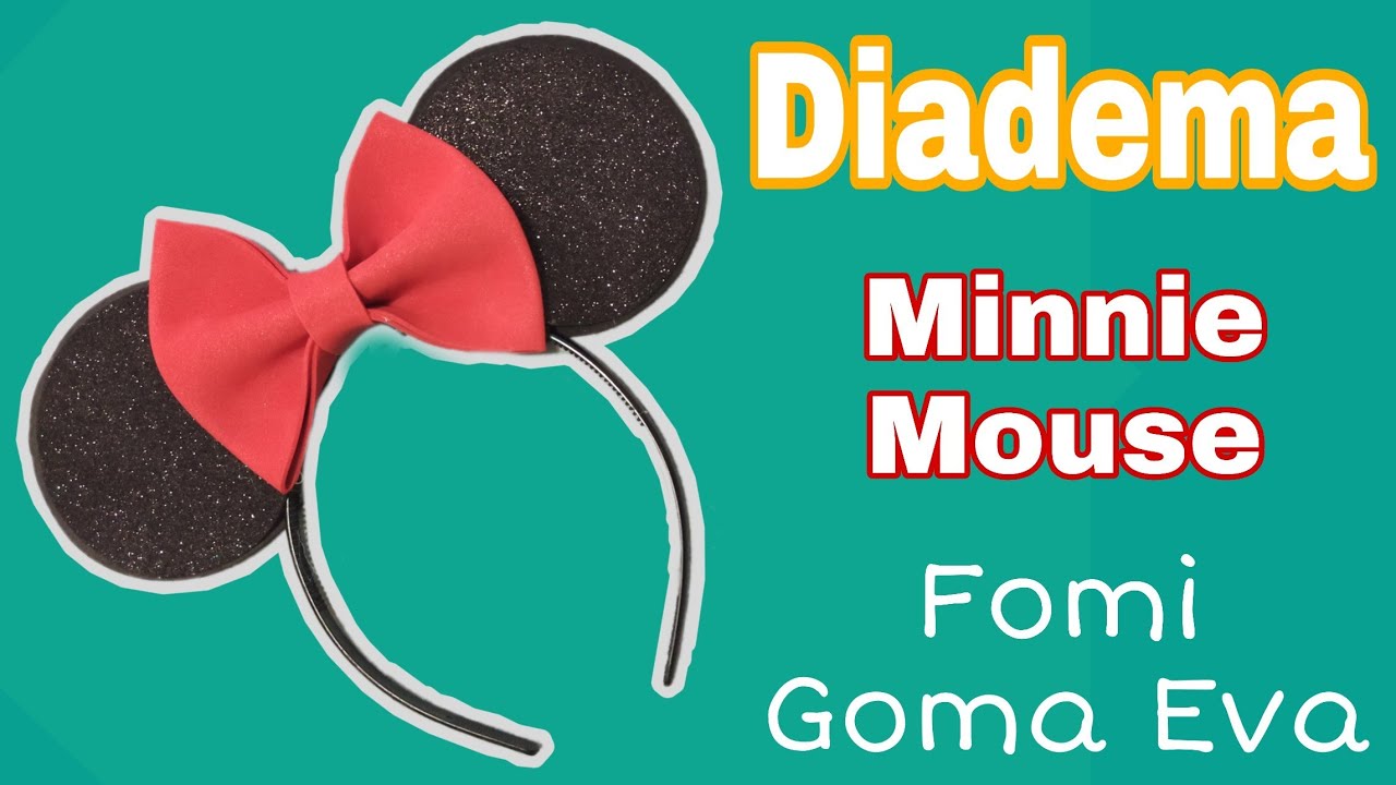 Como hacer diadema de Minnie Mouse /orejas de Minnie Mouse