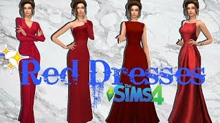 ☆ TOP 4 RED DRESSES ☆ THE SIMS 4 +CC LINKS ☆ TOP 4 RED DRESSES ☆ THE SIMS 4 +CC LINKS
