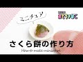 How to make miniature food | ミニチュア桜餅（sakura mochi）の作り方＊clay＊粘土＊DIY ｜ミニコのおもちゃばこ