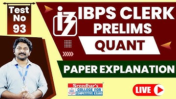 IBPS CLERK 2022 PRELIMS MOCK TEST NO-93 | QUANTITATIVE APTITUDE PRACTICE SET WITH SHORT TRICKS