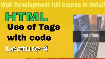 HTML Tutorial:Use of Elements of HTML& Meta Tags in code form | Web Development Tutorials #4 #html