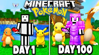 I Spent 100 Days in Minecraft PIXELMON... (Pokemon in Minecraft)