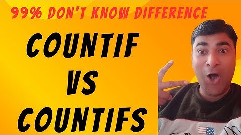 COUNTIF VS COUNTIFS FUNCTION IN EXCEL 2024 / EXCEL FORMULA #excel #exceltips