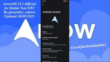 ArrowOS 12.1 Official for Redmi Note 8/8T