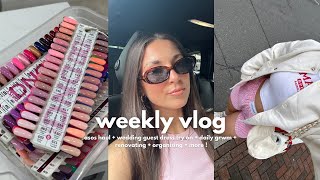 WEEKLY VLOG: asos haul + wedding guest dress try on + daily grwm + renovating + organising + more !